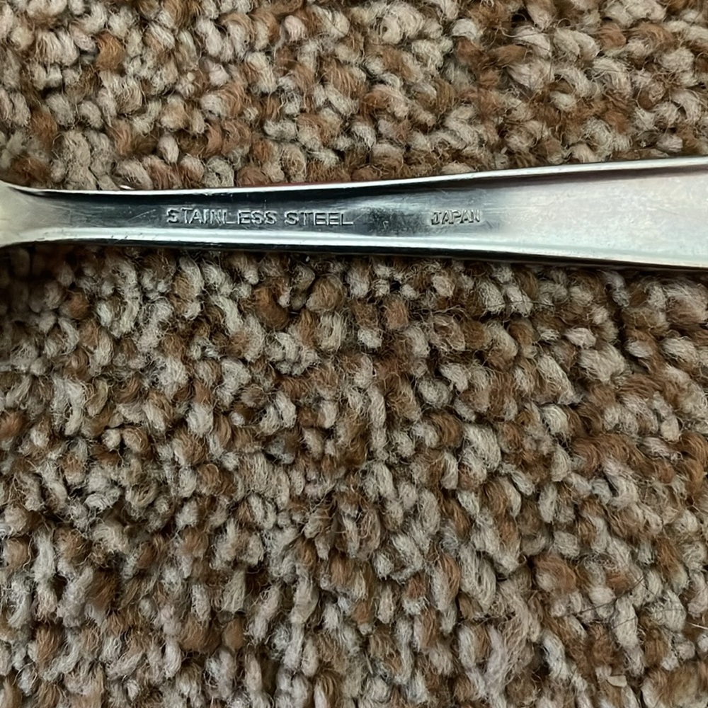 VTG Nasco Stainless Steel Swirl Handle teaspoon Japan - Picture 5 of 5